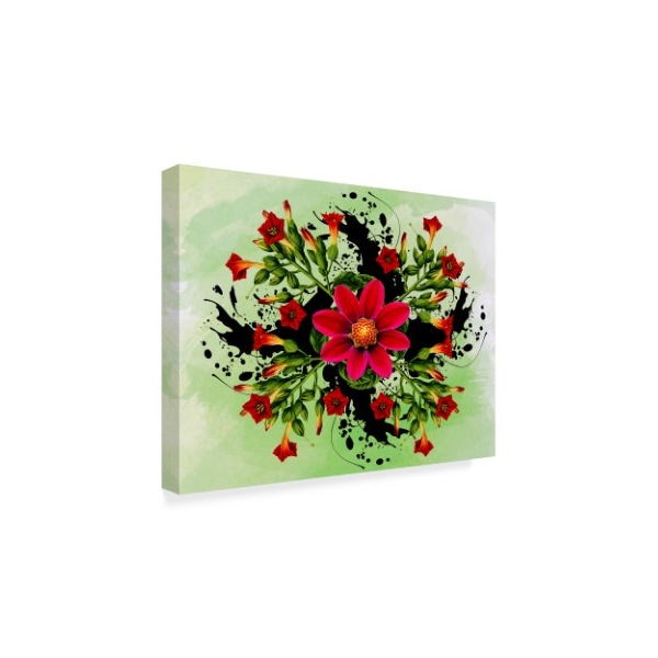 Ata Alishahi 'Red Flower Patch' Canvas Art,18x24